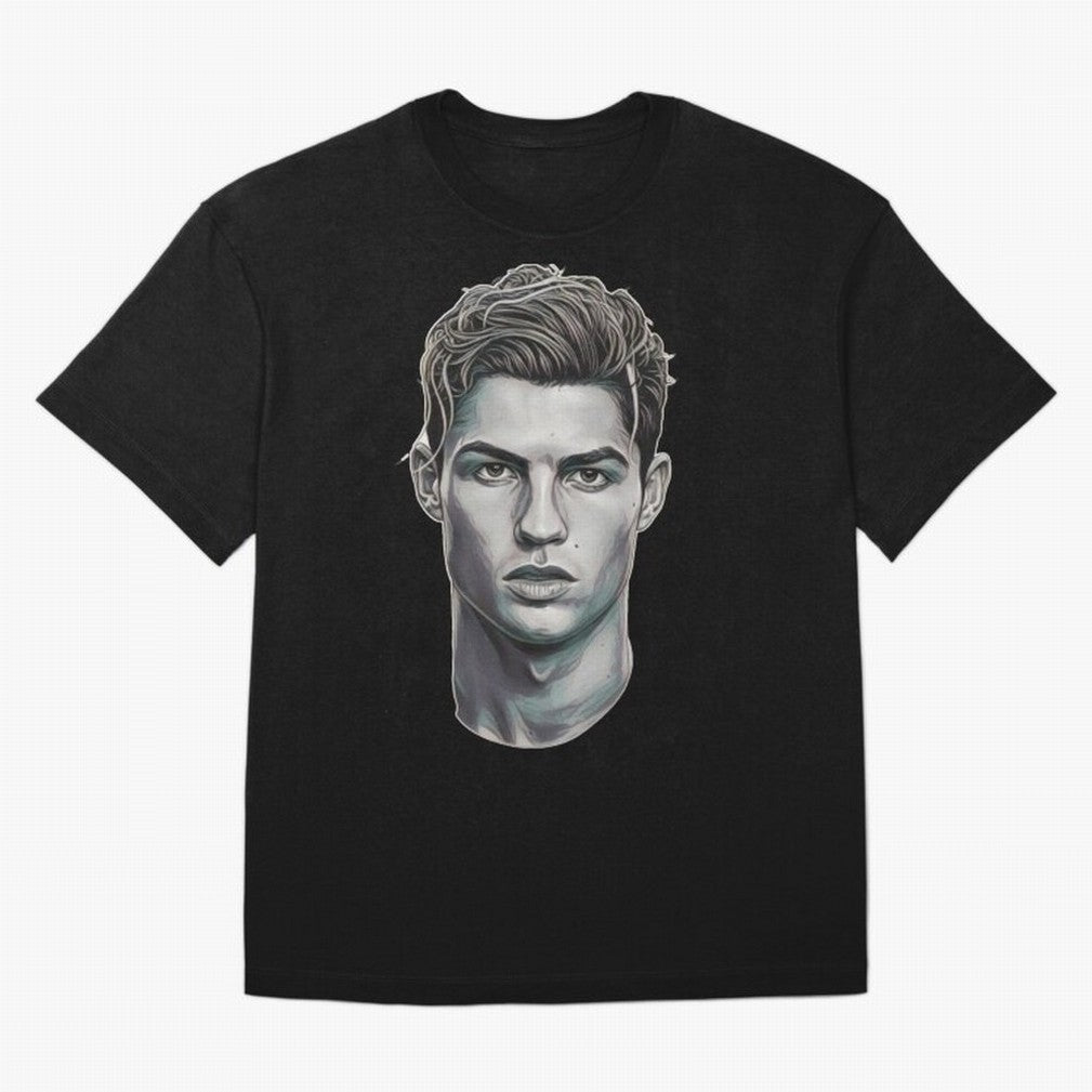 Ronaldo drawing 2008 Oversized T-Shirt Relive FIFA World Cup 2026 Group Stage Connected to Neymar, Haaland and Cristiano Ronaldo, England Energy, Supporter Pride, Iconic Celebrations, Legendary Names and Global Match Day Energy; Great for Watch