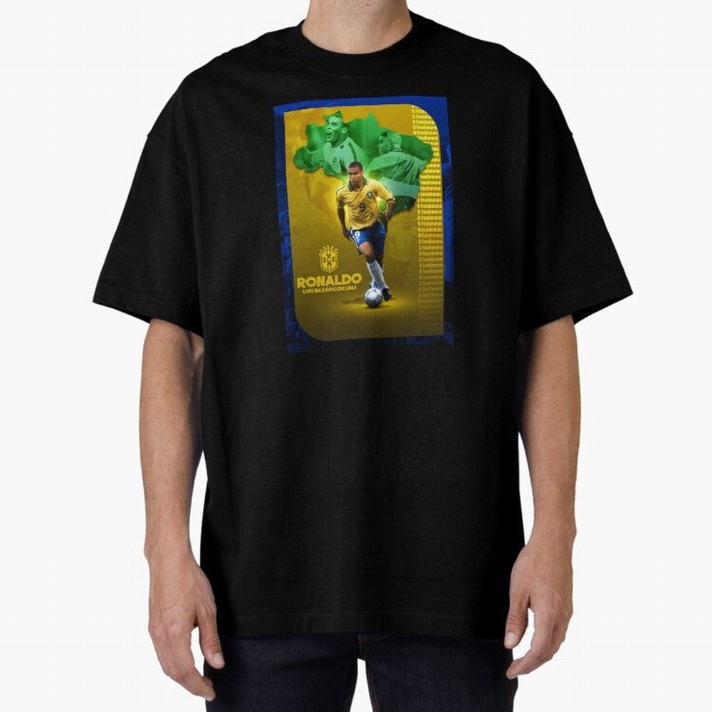 Ronaldo Lu¨ªs Naz¨¢rio de Lima O Fen?meno Brazil Football Legend Oversized T-Shirt Remember Iconic Moments from Match Day Hype around FIFA World Cup 2026 Group Stage, Haaland and Mbappe, England, Supporter Pride, Iconic Celebrations, Legendary