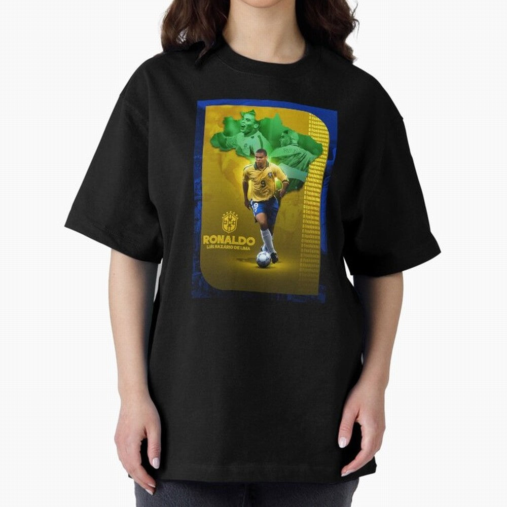 Ronaldo Lu¨ªs Naz¨¢rio de Lima O Fen?meno Brazil Football Legend Oversized T-Shirt Remember Iconic Moments from Match Day Hype around FIFA World Cup 2026 Group Stage, Haaland and Mbappe, England, Supporter Pride, Iconic Celebrations, Legendary