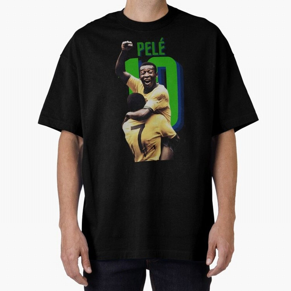 Pele 10 Oversized T-Shirt Join FIFA World Cup 2026 USA Canada Mexico with Cristiano Ronaldo, Haaland and CR7, Brazil Energy, Classic Soccer Heritage, Championship Pressure, Fan Loyalty and International Pride; Great for Supporters Who Love