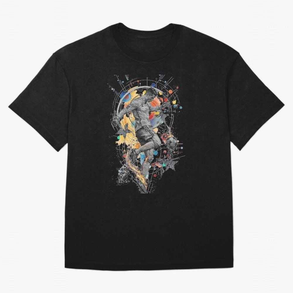 Cosmic Ronaldo Made of Star Stuff Artwork For Football Fans Gift For Soccer Enthusiasts Oversized T-Shirt Turn Football Passion into Match Day Hype around FIFA World Cup 2026 USA Canada Mexico, Mbappe and Neymar, Netherlands, Worldwide Fan Energy,