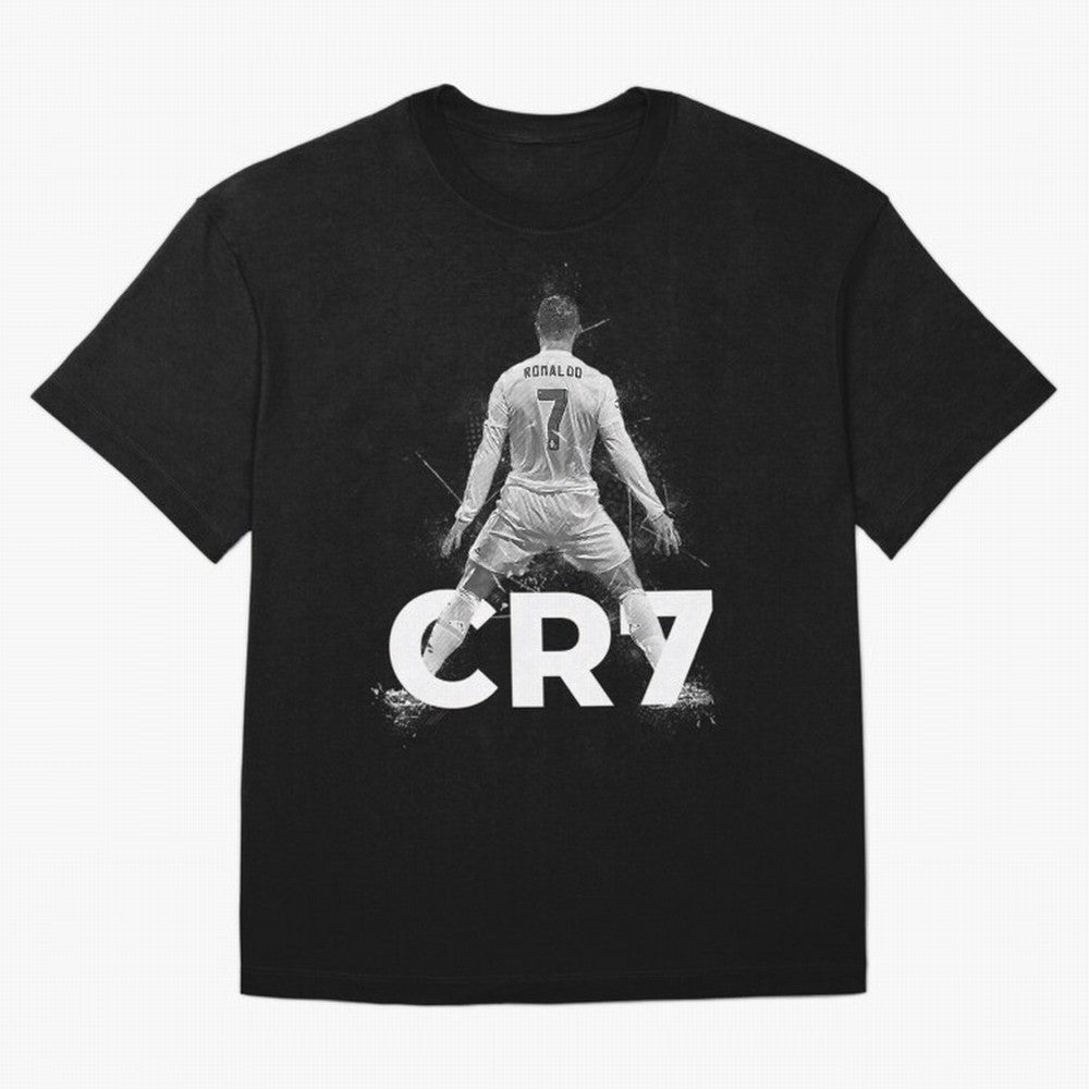 CR7 Ronaldo Celebration Artwork For Football Fans Gift For Soccer Enthusiasts Oversized T-Shirt Follow Global Football Passion for FIFA World Cup 2026 Group Stage, Made for Messi and Cristiano Ronaldo, England and Germany, Worldwide Fan Energy,