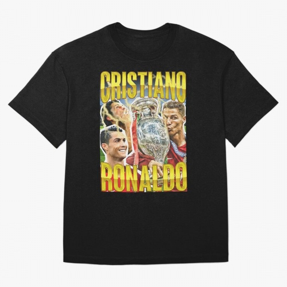 Ronaldo Siuuu Celebration Silhouette Design For Football Fans, Gift For Soccer Enthusiasts Oversized T-Shirt Capture Stadium Memories from Match Day Hype around FIFA World Cup 2026 USA Canada Mexico, Haaland and Mbappe, Argentina, France and