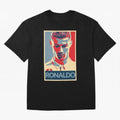 Ronaldo Poster Style Pop Art Design For Football Fans Gift For Soccer Enthusiasts Oversized T-Shirt Join the Global Buzz around the FIFA World Cup 2026 Journey through Neymar Highlights, France Pride, Football Passion, Legendary Performances,