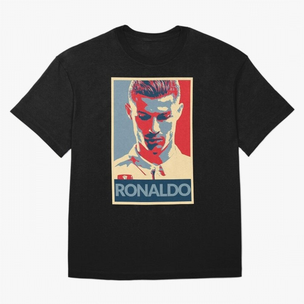 Ronaldo Poster Style Pop Art Design For Football Fans Gift For Soccer Enthusiasts Oversized T-Shirt Join the Global Buzz around the FIFA World Cup 2026 Journey through Neymar Highlights, France Pride, Football Passion, Legendary Performances,