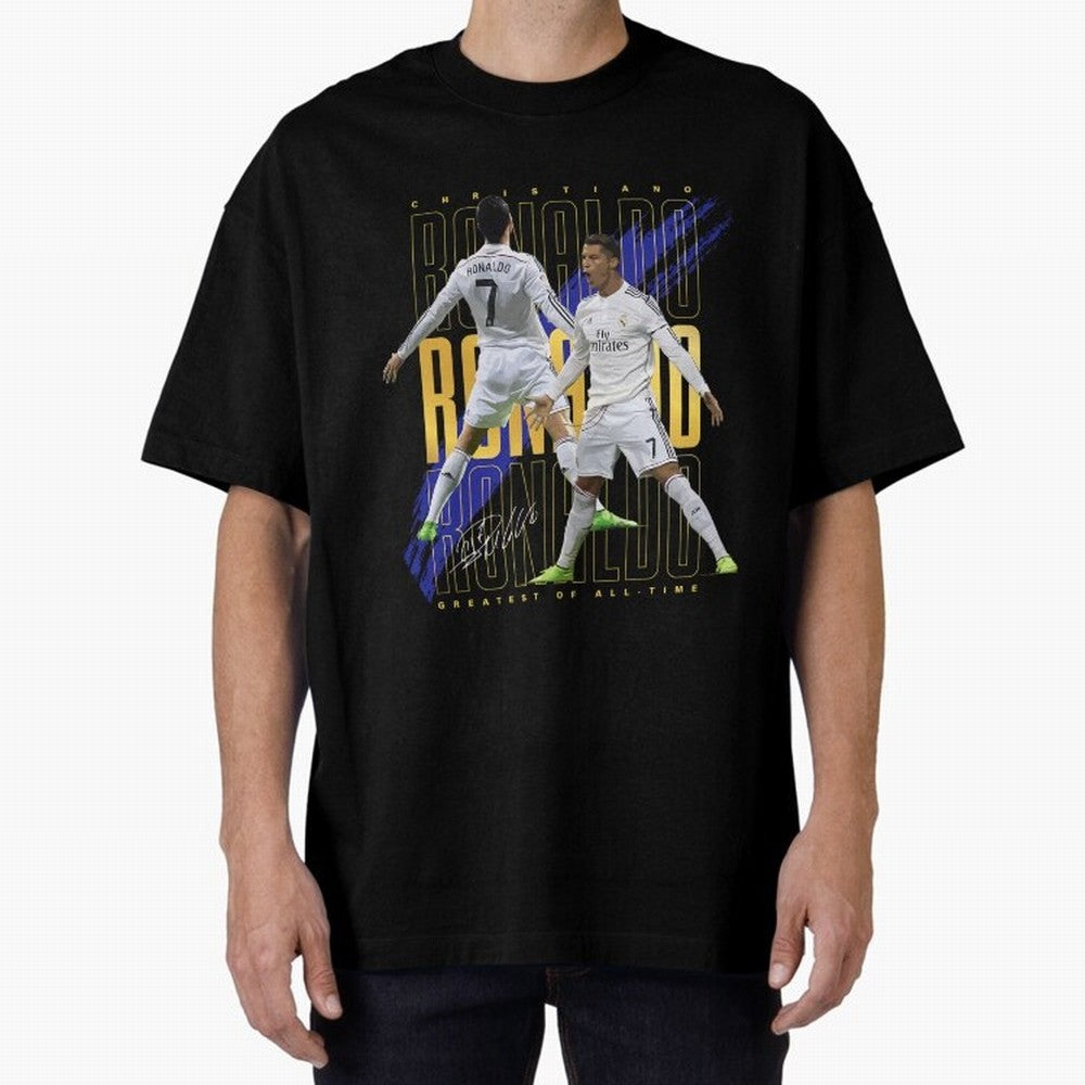 Ronaldo Soccer Legend Design For Football Fans Gift For Sports Enthusiasts Oversized T-Shirt Make Every Kick Count in FIFA World Cup 2026 USA Canada Mexico Celebrating Haaland, Netherlands Energy, Match Day Excitement, Supporter Culture, Golden