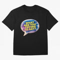 A photograph of a vibrant, oversized speech bubble Oversized T-Shirt Make Your Look Match the FIFA World Cup 2026 Journey through CR7 and Messi Highlights, England Pride, Football Festival Excitement, Trophy Ambitions, Country Rivalries and Star