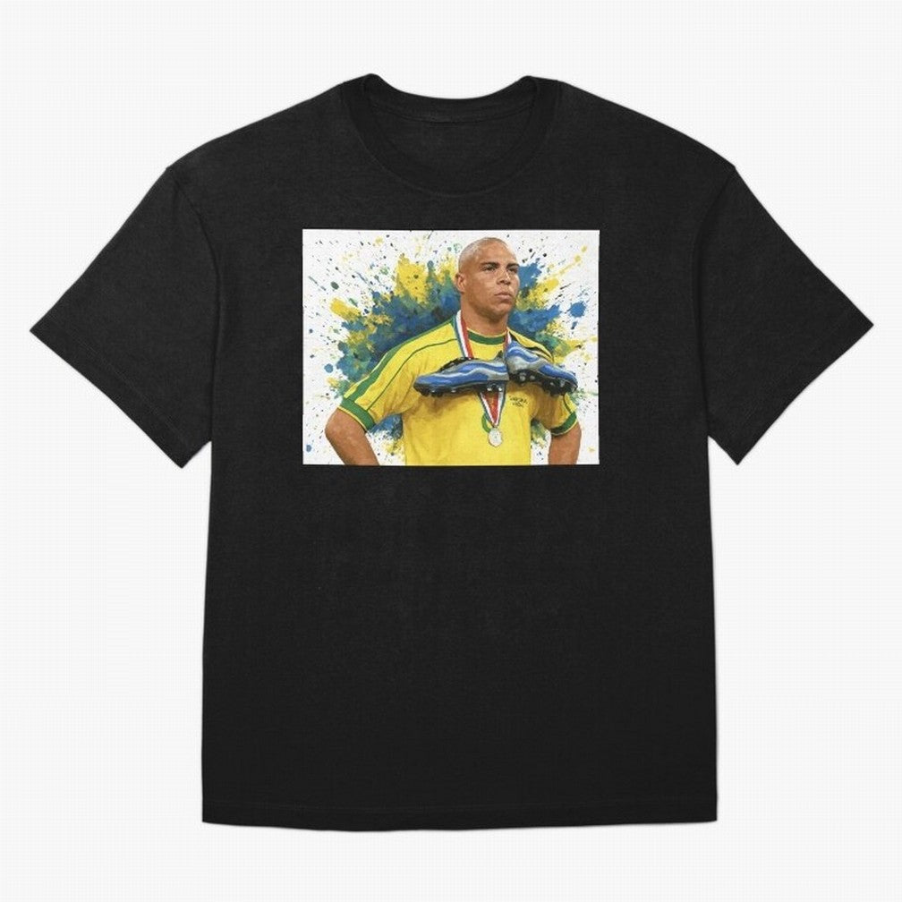 Ronaldo, O Fen?meno Oversized T-Shirt Celebrate FIFA World Cup 2026 Featuring Haaland, Argentina, France and Brazil Energy, Global Supporter Spirit, Legendary Goals, National Colors and Tournament Celebration; Ideal for Passionate Fans Who Love