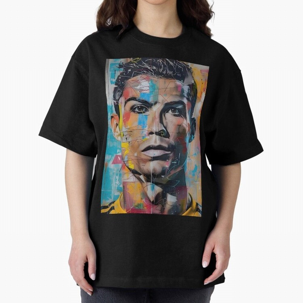Christiano Ronaldo Oversized T-Shirt Capture Stadium Memories from Match Day Hype around FIFA World Cup 2026, Neymar, Brazil, Worldwide Fan Energy, Dramatic Goals, Stadium Lights and Championship Celebrations; Perfect for Supporters Who Want Bold