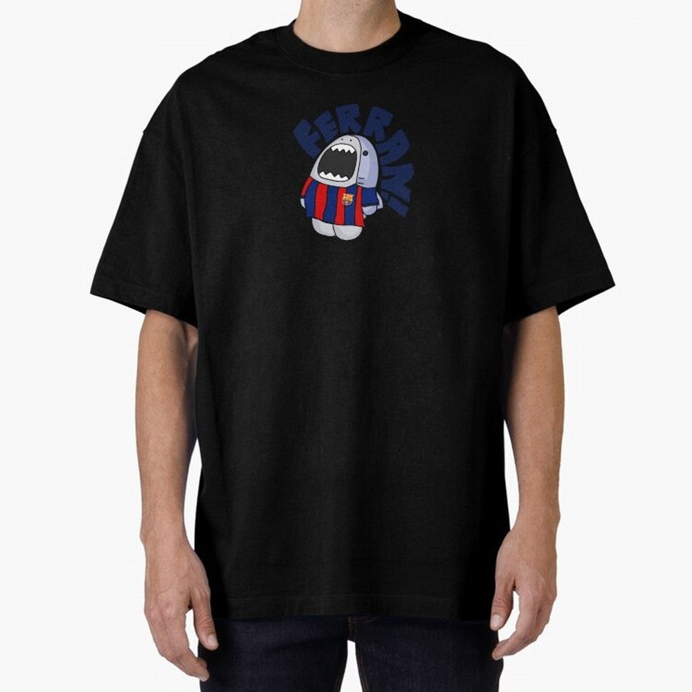 Ferran shark sticker Oversized T-Shirt Join the Global Buzz around Match Day Hype around FIFA World Cup 2026 Group Stage, Haaland, England, Vintage Soccer Flavor, Modern Football Stars, National Flags and Final Night Emotion; Ideal for Passionate