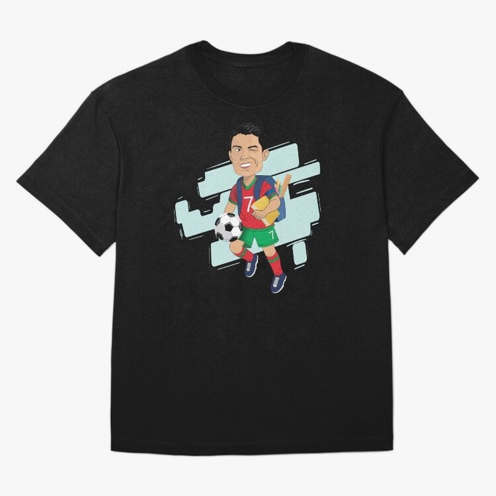BACK TO SCHOOL - CARICATURE - CHRISTIANO - RONALDO Oversized T-Shirt Carry the Colors and Pride of Match Day Hype around FIFA World Cup 2026, Messi, CR7 and Mbappe, France, Stadium Memories, Football Loyalty, International Chants and Championship