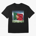 Portugal Flag 3D Football Design ¨C Supporters Portugal Oversized T-Shirt Carry National Pride through FIFA World Cup 2026 USA Canada Mexico Spirit, Capturing Brazil, CR7, Championship Spirit, Famous Goals, Roaring Crowds and International Football
