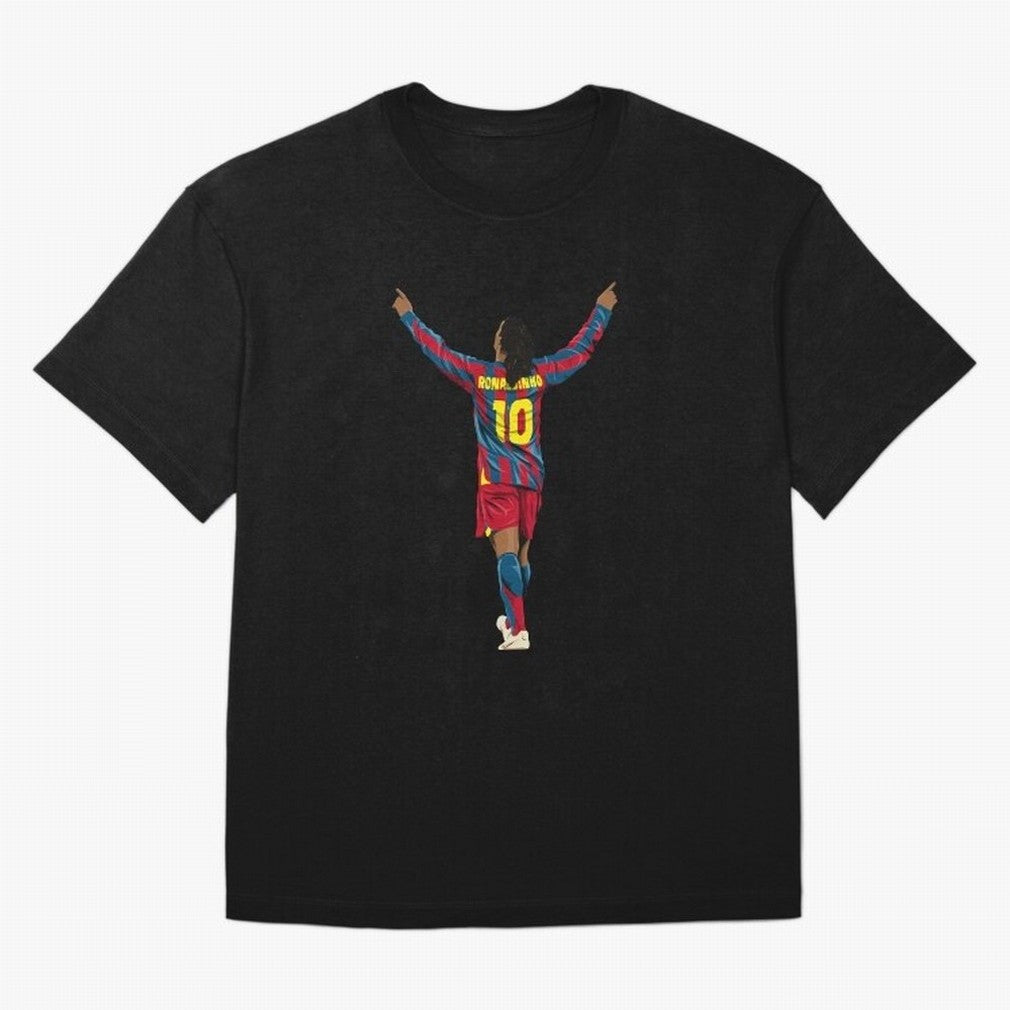 Ronaldinho Oversized T-Shirt Celebrate the Road through FIFA World Cup 2026 for Fans of Messi, CR7 and Mbappe and Argentina, Bringing Supporter Pride, Iconic Celebrations, Legendary Names and Global Match Day Energy; Ideal for Fans Who Follow
