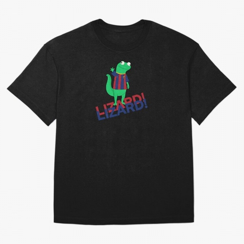 Viral lizard meme fcbarcelona Oversized T-Shirt Live for the Drama of Global Football Passion for FIFA World Cup 2026 Group Stage, Capturing Messi, CR7 and Mbappe, Portugal, Spain and Germany, Match Day Excitement, Supporter Culture, Golden Goals