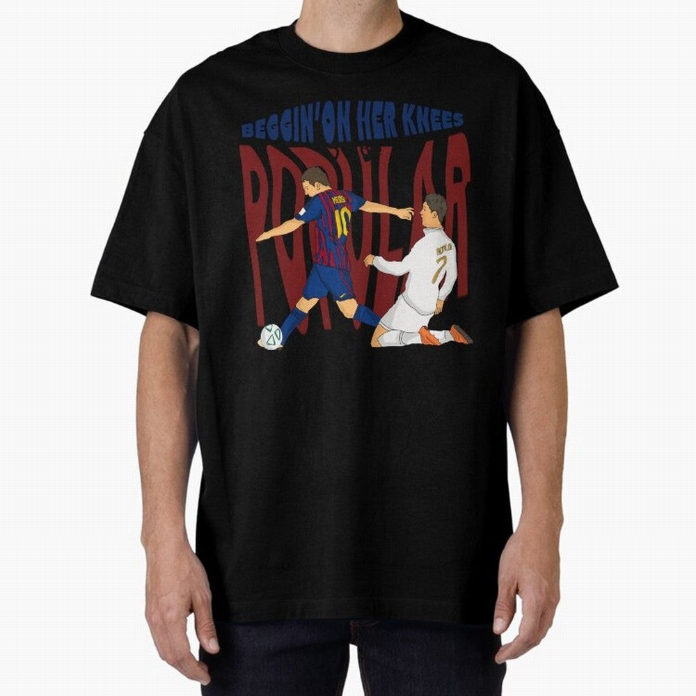 Messi and Ronaldo elclassico moment Oversized T-Shirt Keep Football History Alive during the FIFA World Cup 2026 Group Stage Journey through Messi Highlights, Argentina and Brazil Pride, Football Passion, Legendary Performances, Festival Vibes and