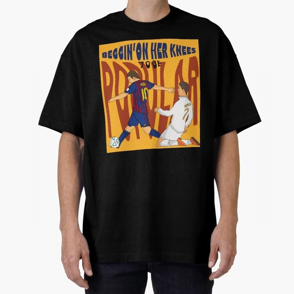 Messi and Ronaldo el classico Oversized T-Shirt Support Iconic Players in the FIFA World Cup 2026 Group Stage Journey through CR7 and Messi Highlights, Brazil, Portugal and Argentina Pride, Football History, Final Match Energy, Crowd Noise and Once