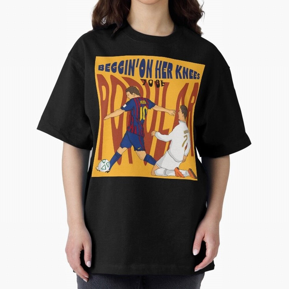 Messi and Ronaldo el classico Oversized T-Shirt Support Iconic Players in the FIFA World Cup 2026 Group Stage Journey through CR7 and Messi Highlights, Brazil, Portugal and Argentina Pride, Football History, Final Match Energy, Crowd Noise and Once
