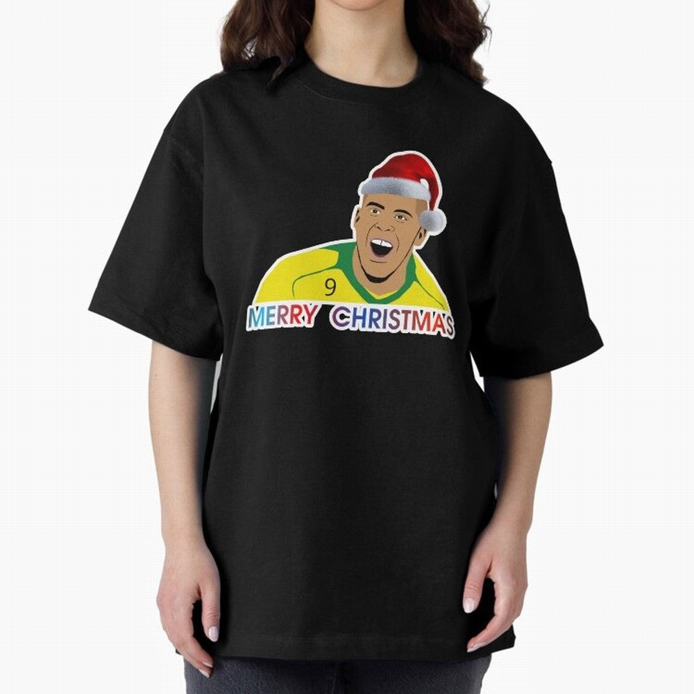Ronaldo Christmas illustration Oversized T-Shirt Step into FIFA World Cup 2026 Made for Neymar, Haaland and Cristiano Ronaldo, Portugal Energy, Stadium Memories, Football Loyalty, International Chants and Championship Tradition; Built for