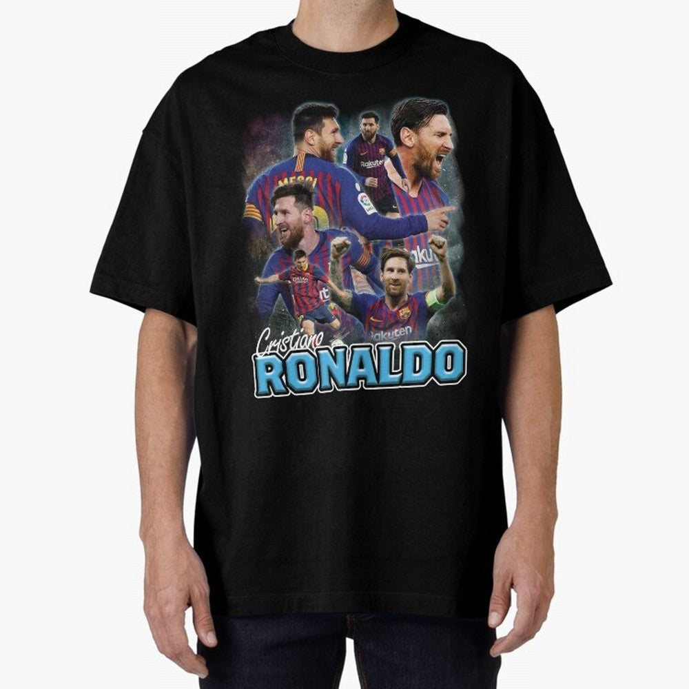 Ronaldo / Messi Pardoy Shirt Oversized T-Shirt Mark FIFA World Cup 2026 Spirit, Centered on Brazil, Portugal and Argentina, Cristiano Ronaldo, Haaland and CR7, Sports Nostalgia, International Competition, Famous Players and Unforgettable Victories;