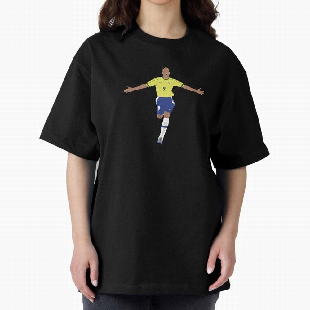 Ronaldo Luis Nazario Oversized T-Shirt Feel Global Football Passion for FIFA World Cup 2026 Group Stage, Featuring Haaland and Mbappe, Netherlands, Worldwide Fan Energy, Dramatic Goals, Stadium Lights and Championship Celebrations; Made for Die