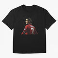 King of Manchester Eric Cantona Oversized T-Shirt Show Your Love for FIFA World Cup 2026 Group Stage Driven by Cristiano Ronaldo, Haaland and CR7, England Energy, Vintage Soccer Flavor, Modern Football Stars, National Flags and Final Night Emotion;