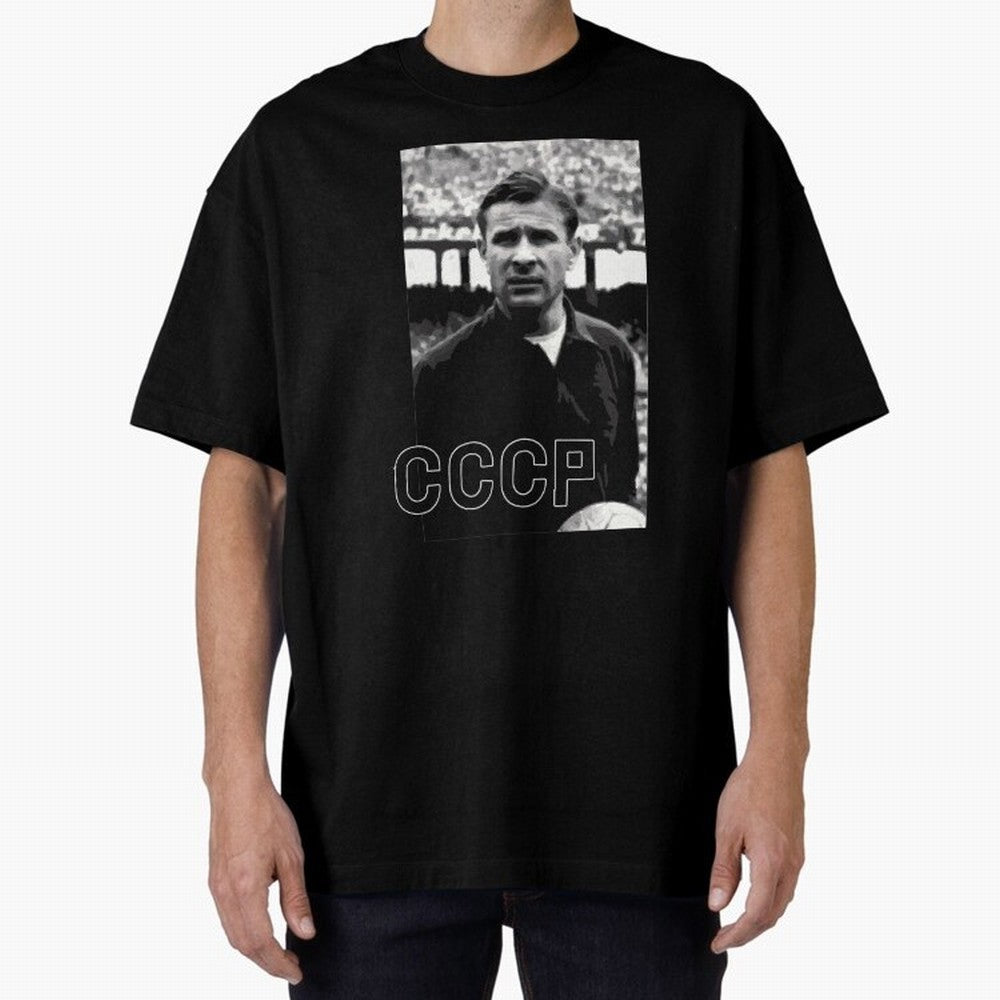 Lev Yashin Football Legends1 Oversized T-Shirt Honor the Football Icons of Match Day Hype around FIFA World Cup 2026, Mbappe, England and Germany, Soccer Culture, Superstar Moments, National Team Dreams and Competitive Fire; Perfect for People Who