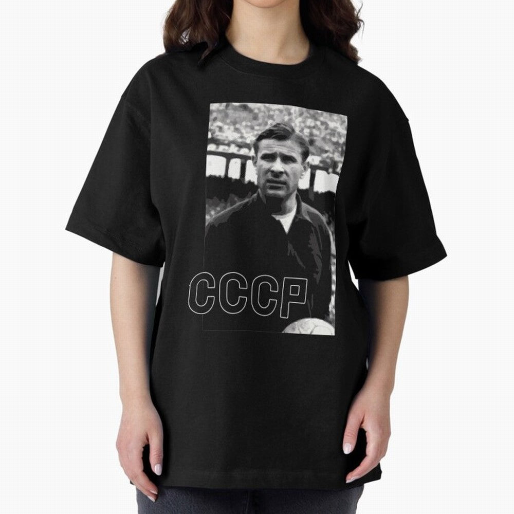 Lev Yashin Football Legends1 Oversized T-Shirt Honor the Football Icons of Match Day Hype around FIFA World Cup 2026, Mbappe, England and Germany, Soccer Culture, Superstar Moments, National Team Dreams and Competitive Fire; Perfect for People Who