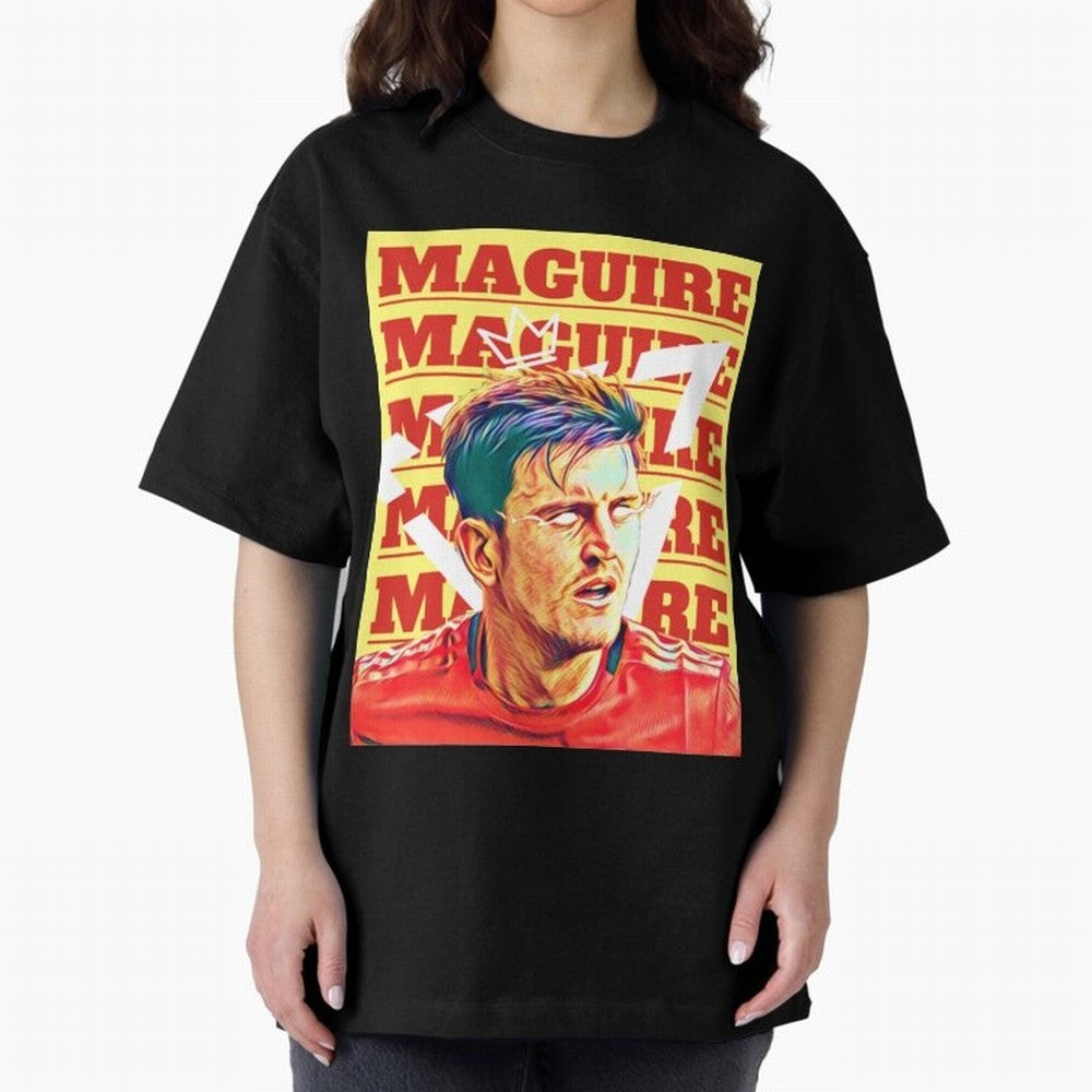 HARRY MAGUIRE, THE CAPTAIN Oversized T-Shirt Fuel Match Day Hype around FIFA World Cup 2026 Group Stage, Mbappe, France and Portugal, Game Day Rituals, Football Legends, Country Pride and the Road to the Final; Perfect for Supporters Who Want Bold