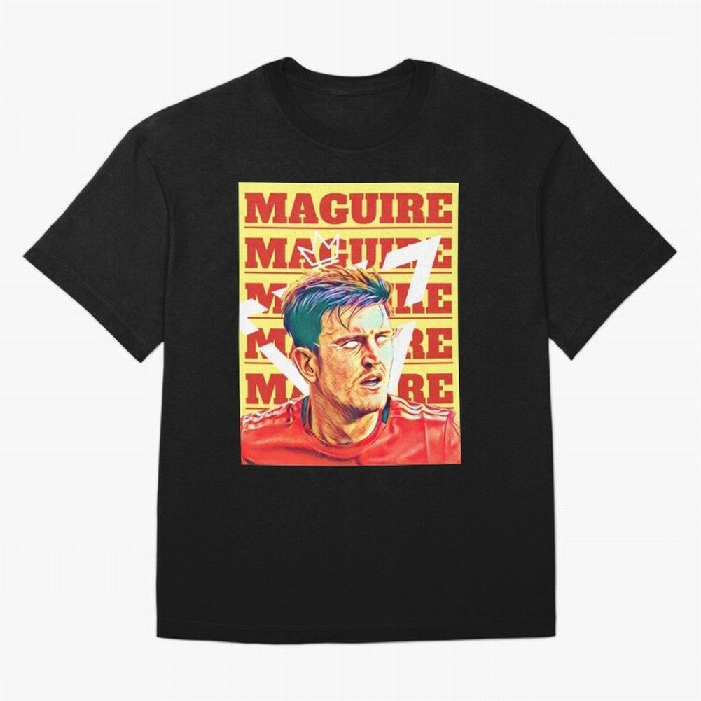 HARRY MAGUIRE, THE CAPTAIN Oversized T-Shirt Fuel Match Day Hype around FIFA World Cup 2026 Group Stage, Mbappe, France and Portugal, Game Day Rituals, Football Legends, Country Pride and the Road to the Final; Perfect for Supporters Who Want Bold