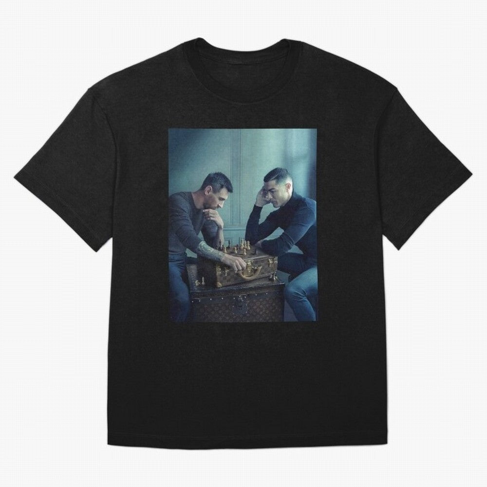 Messi and Ronaldo Chess Shirt, Vintage Lionel Messi Shirt, Lionel Messi Sweatshirt, Messi Hoodie, Retro Messi Hoodie Oversized T-Shirt Share FIFA World Cup 2026 USA Canada Mexico Filled with Haaland and Mbappe, Argentina and Brazil Energy, Football