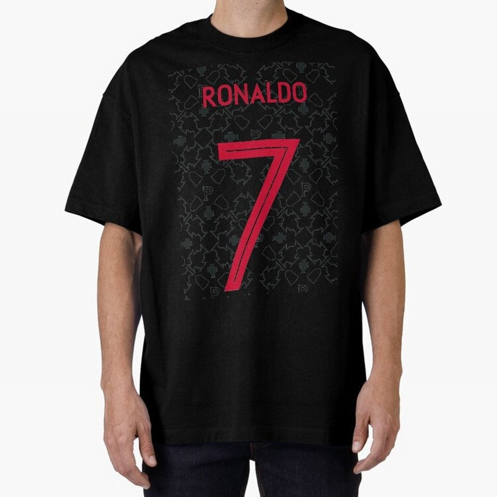 Christiano Ronaldo Portugal Away Jersey 2020 Oversized T-Shirt Celebrate Football Heritage in Global Football Passion for FIFA World Cup 2026 USA Canada Mexico, Celebrating Messi and Cristiano Ronaldo, Argentina, Classic Soccer Heritage,