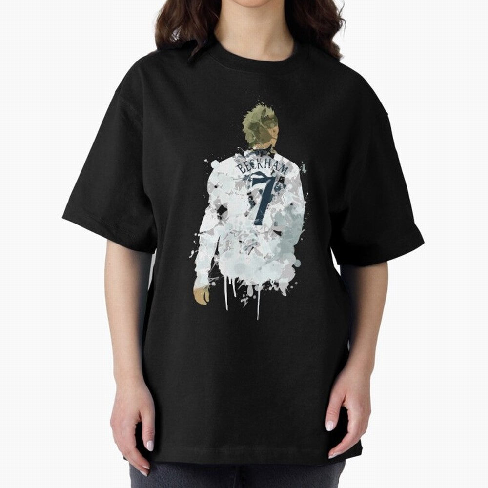 David Beckham England Captain Art Oversized T-Shirt Turn Up for Global Football Passion for FIFA World Cup 2026 USA Canada Mexico, Connected to Haaland and Mbappe, Spain and Netherlands, Football History, Final Match Energy, Crowd Noise and Once in