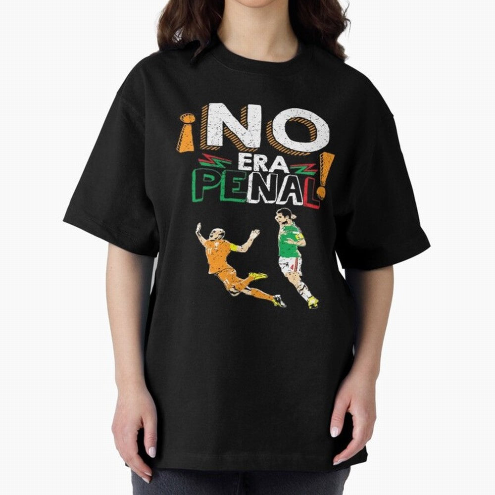 No Era Penal Oversized T-Shirt Get Ready for FIFA World Cup 2026 USA Canada Mexico for Fans of Cristiano Ronaldo, Haaland and CR7 and Spain, Bringing Game Day Rituals, Football Legends, Country Pride and the Road to the Final; Perfect for
