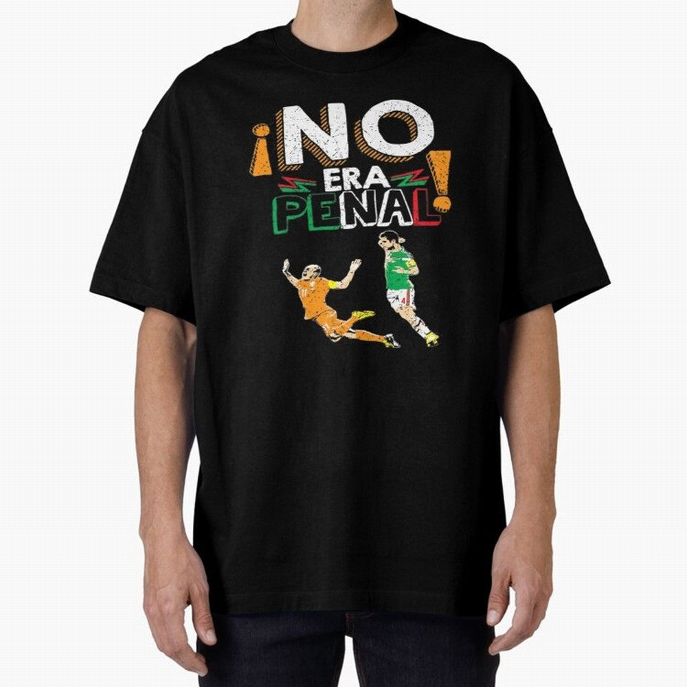 No Era Penal Oversized T-Shirt Get Ready for FIFA World Cup 2026 USA Canada Mexico for Fans of Cristiano Ronaldo, Haaland and CR7 and Spain, Bringing Game Day Rituals, Football Legends, Country Pride and the Road to the Final; Perfect for