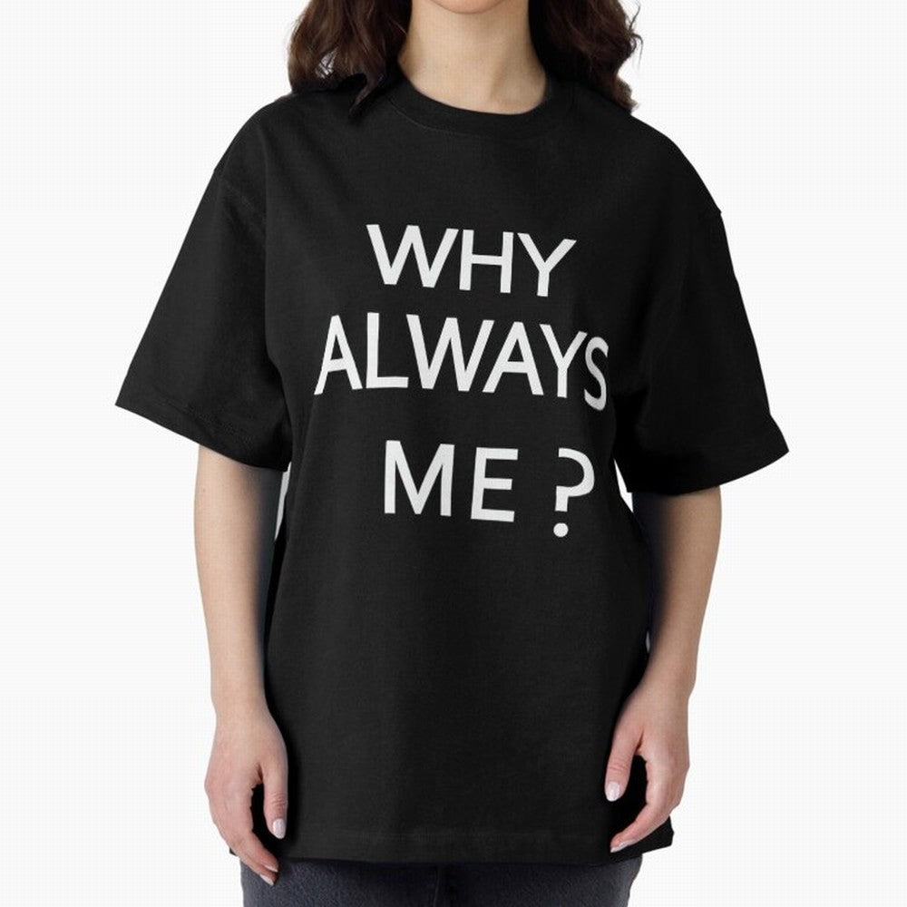 Why Always Me Mario Balotelli - Manchester City Routs United 6-1 Oversized T-Shirt Show Your Love for FIFA World Cup 2026 for Fans of Mbappe and France, Bringing Match Day Excitement, Supporter Culture, Golden Goals and Global Football Passion;