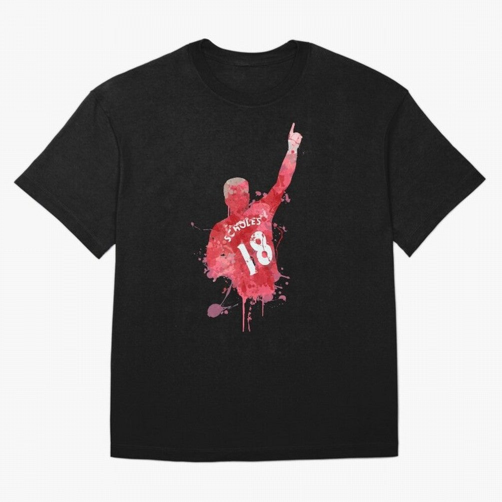 Paul Scholes Manchester United Legend Art Oversized T-Shirt Share the FIFA World Cup 2026 USA Canada Mexico Journey through CR7 and Messi Highlights, Portugal, Spain and Germany Pride, Stadium Memories, Football Loyalty, International Chants and