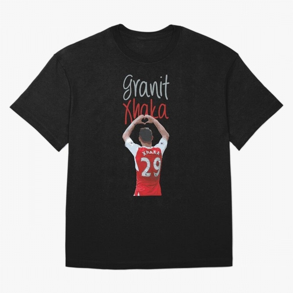 Granit Xhaka Oversized T-Shirt Relive FIFA World Cup 2026 Spirit, Inspired by England and Germany, CR7 and Messi, Fan Favorite Moments, National Team Passion, Big Match Drama and Soccer History; Ideal for Football Dads, Football Moms, Friends,
