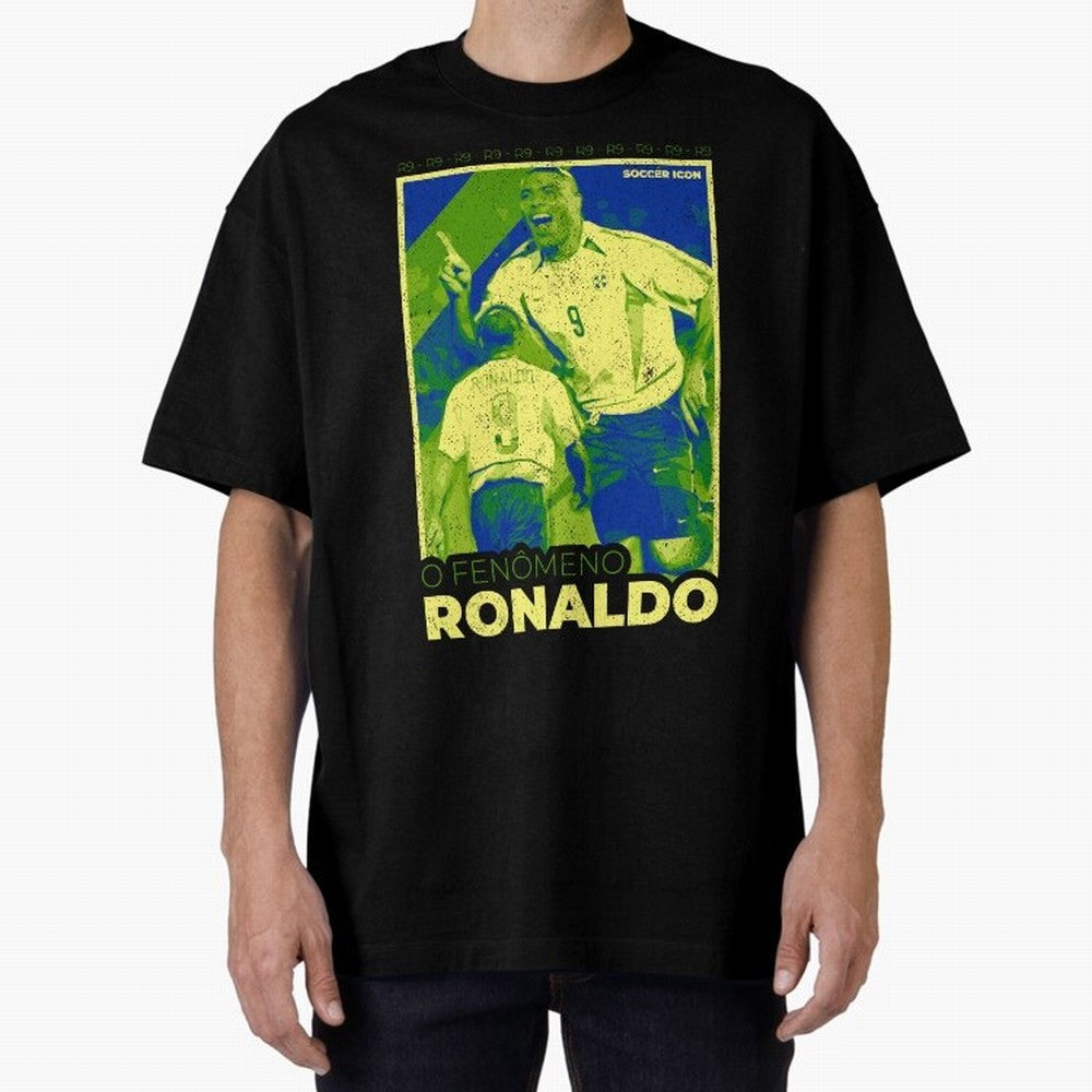 Ronaldo - Street Art - Soccer Icons Oversized T-Shirt Show Love for Legendary Goals in Match Day Hype around FIFA World Cup 2026, Haaland and Mbappe, Germany, Stadium Chants, National Pride, Trophy Dreams and Unforgettable Football Memories;