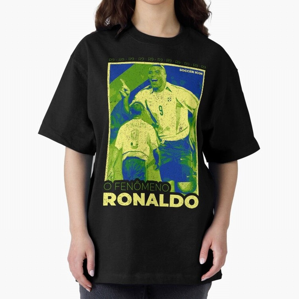 Ronaldo - Street Art - Soccer Icons Oversized T-Shirt Show Love for Legendary Goals in Match Day Hype around FIFA World Cup 2026, Haaland and Mbappe, Germany, Stadium Chants, National Pride, Trophy Dreams and Unforgettable Football Memories;