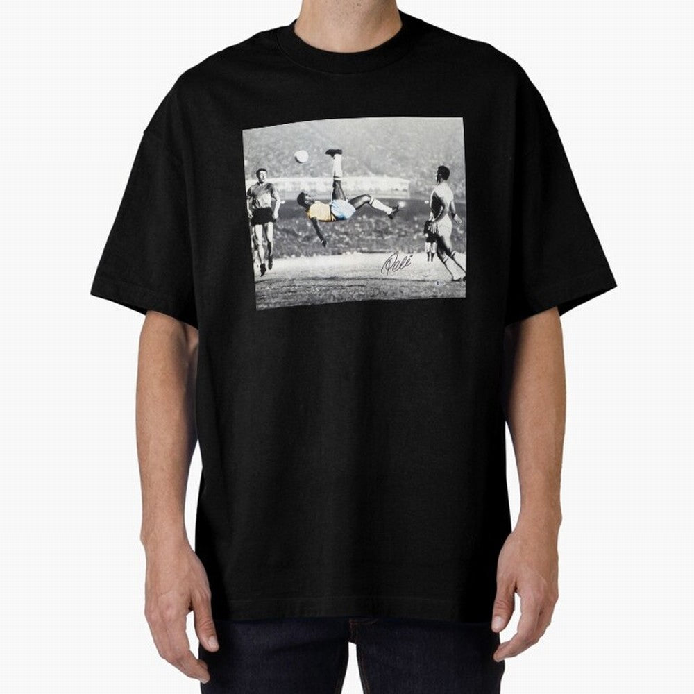 Classic Pele Bicycle Kick Legend1 Oversized T-Shirt Showcase Match Day Hype around FIFA World Cup 2026, Cristiano Ronaldo, Haaland and CR7, Portugal, Supporter Pride, Iconic Celebrations, Legendary Names and Global Match Day Energy; Great for