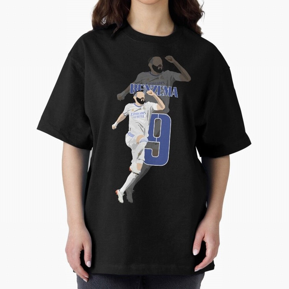 Karim Benzema 9 Oversized T-Shirt Bring Supporter Culture to FIFA World Cup 2026 Spirit, Inspired by England, Messi, Neymar and Mbappe, Supporter Pride, Iconic Celebrations, Legendary Names and Global Match Day Energy; Perfect for Fans, Collectors,