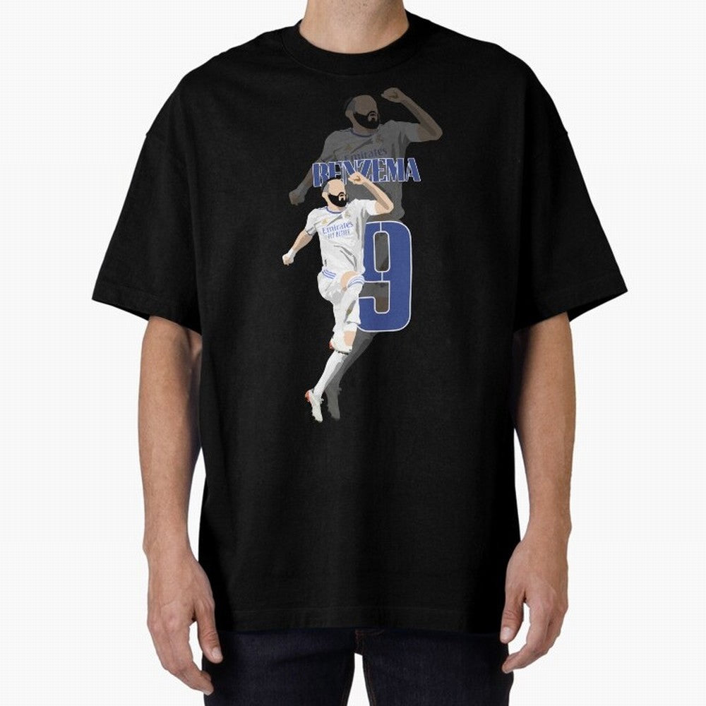 Karim Benzema 9 Oversized T-Shirt Bring Supporter Culture to FIFA World Cup 2026 Spirit, Inspired by England, Messi, Neymar and Mbappe, Supporter Pride, Iconic Celebrations, Legendary Names and Global Match Day Energy; Perfect for Fans, Collectors,