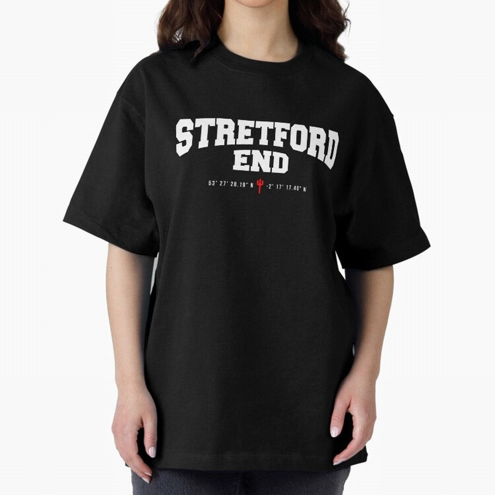 Stretford End - Manchester United Oversized T-Shirt Remember FIFA World Cup 2026 Group Stage for Fans of Messi and Cristiano Ronaldo and England, France and Netherlands, Bringing Retro Football Energy, Iconic Rivalries, Trophy Chase Drama and
