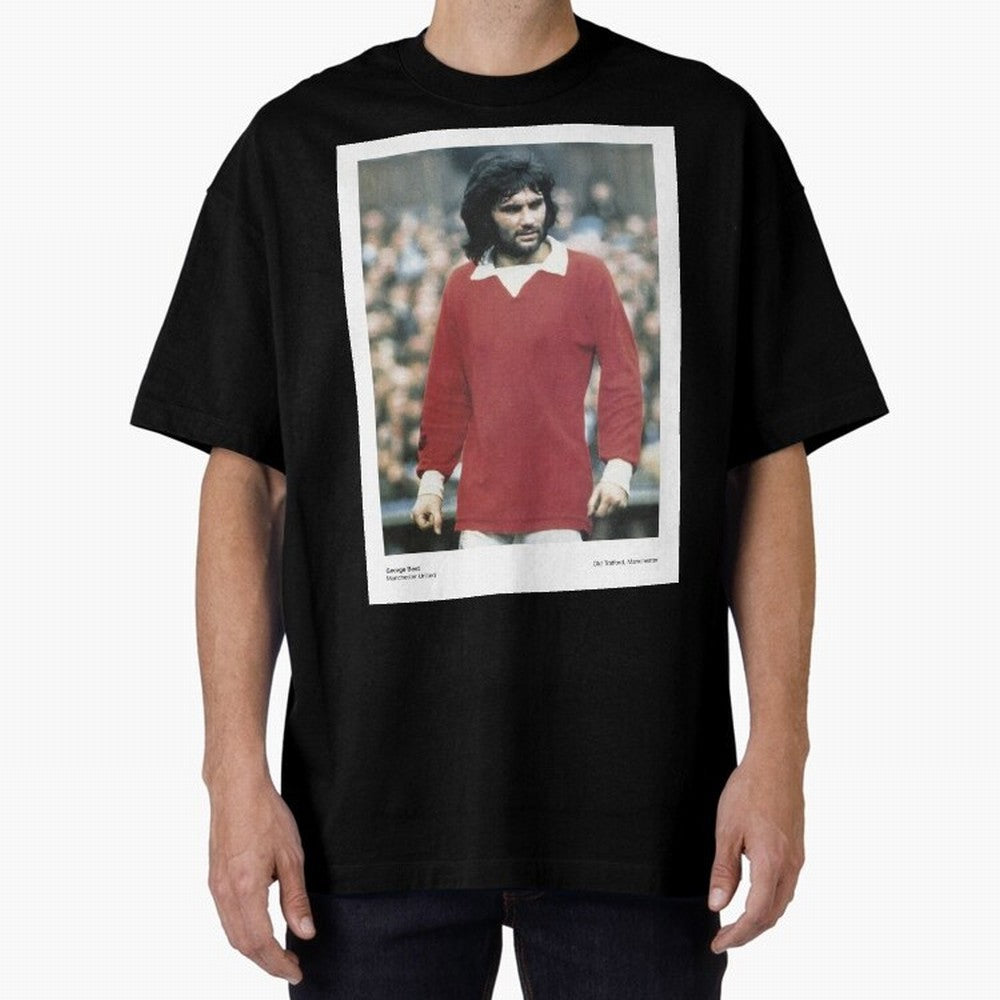 George Best - Manchester United Oversized T-Shirt Bring Match Day Fire to FIFA World Cup 2026 USA Canada Mexico for Fans of CR7 and England, France and Netherlands, Bringing Football Passion, Legendary Performances, Festival Vibes and Supporter