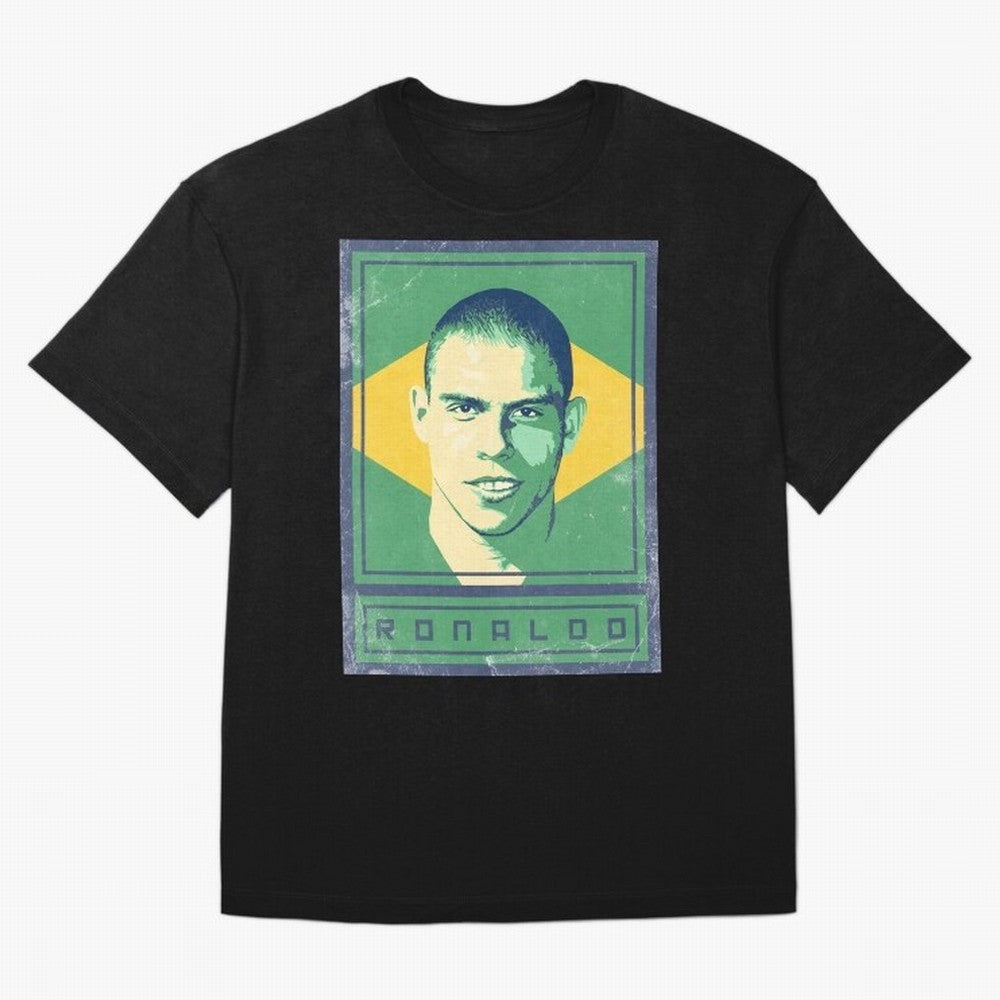 Ronaldo Brasil Oversized T-Shirt Show Fan Pride Across Match Day Hype around FIFA World Cup 2026 Group Stage, Haaland, Netherlands, Supporter Pride, Iconic Celebrations, Legendary Names and Global Match Day Energy; Great for Supporters Who Love