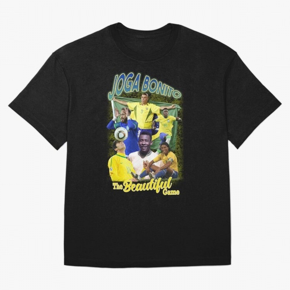 Joga Bonito Brazil Oversized T-Shirt Remember Iconic Moments from FIFA World Cup 2026 Spirit, Connected to Spain, Cristiano Ronaldo, Vintage Soccer Flavor, Modern Football Stars, National Flags and Final Night Emotion; Created for Match Day