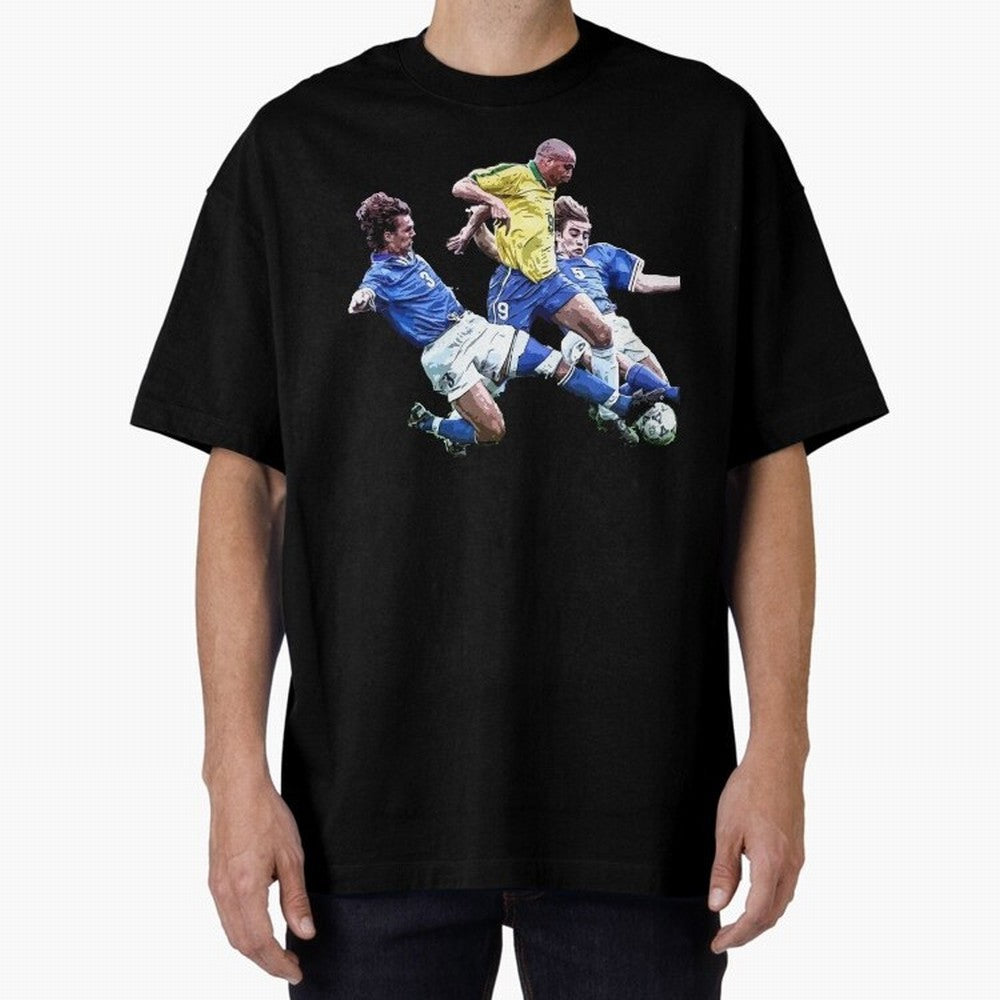 Ronaldo vs Maldini & Cannavaro Oversized T-Shirt Follow the Final Road of Match Day Hype around FIFA World Cup 2026 USA Canada Mexico, Messi and Cristiano Ronaldo, France, Worldwide Fan Energy, Dramatic Goals, Stadium Lights and Championship
