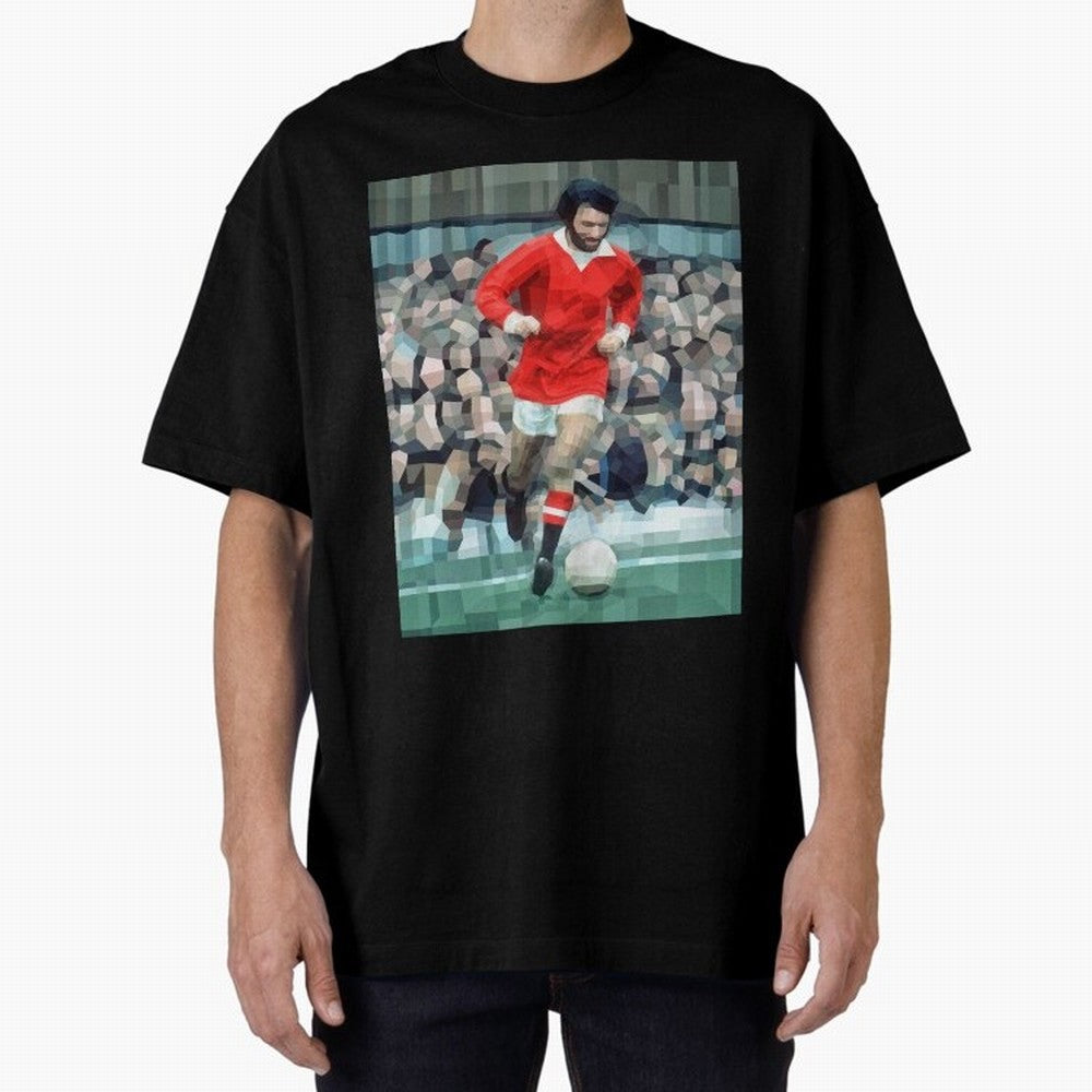 George Best Oversized T-Shirt Celebrate Supporters United by FIFA World Cup 2026 USA Canada Mexico Connected to Mbappe, England and Germany Energy, Soccer Culture, Superstar Moments, National Team Dreams and Competitive Fire; Ideal for Fans Who