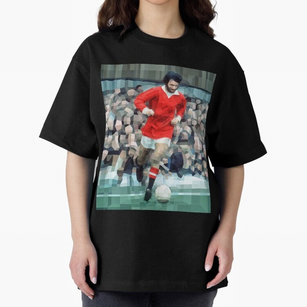 George Best Oversized T-Shirt Celebrate Supporters United by FIFA World Cup 2026 USA Canada Mexico Connected to Mbappe, England and Germany Energy, Soccer Culture, Superstar Moments, National Team Dreams and Competitive Fire; Ideal for Fans Who
