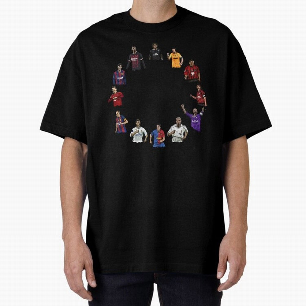 The Best football players Oversized T-Shirt Show Match Day Excitement for FIFA World Cup 2026 Spirit, with England, Messi and Cristiano Ronaldo, Football Festival Excitement, Trophy Ambitions, Country Rivalries and Star Player Buzz; Made for Die